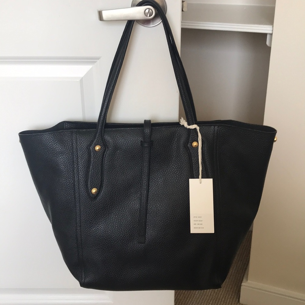 Annabel Ingall Black Leather Bibi Tote